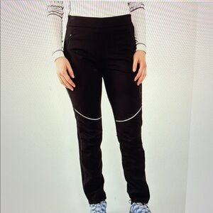 Black Reflective-Trim Track Joggers